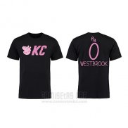 Camiseta Manga Corta Russell Westbrook Oklahoma City Thunder Negro Peppa Pig Cruzado