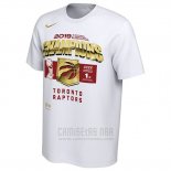 Camiseta Manga Corta Toronto Raptors 2019 NBA Finals Champions Locker Room Blanco