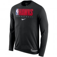 Camiseta Manga Larga Atlanta Hawk Negro