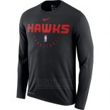 Camiseta Manga Larga Atlanta Hawk Negro Practice Legend Performance