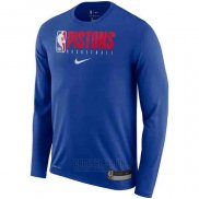 Camiseta Manga Larga Detroit Pistons Azul