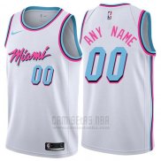 Camiseta Miami Heat Nike Personalizada 2017-18 Blanco