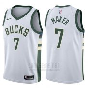 Camiseta Milwaukee Bucks Thon Maker #7 Swingman Association 2017-18 Blanco