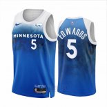 Camiseta Minnesota Timberwolves Anthony Edwards #5 Ciudad 2023-24 Azul