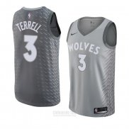 Camiseta Minnesota Timberwolves Jarojo Terrell #3 Ciudad 2018 Gris