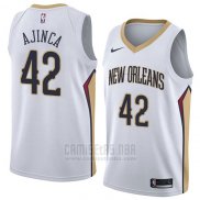 Camiseta New Orleans Pelicans Alexis Ajinca #42 Association 2018 Blanco