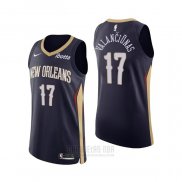 Camiseta New Orleans Pelicans Jonas Valanciunas #17 Icon Autentico Azul