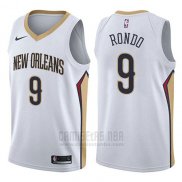 Camiseta New Orleans Pelicans Rajon Rondo #9 Association 2017-18 Blanco