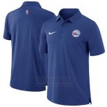 Camiseta Polo Philadelphia 76ers Azul