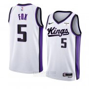 Camiseta Sacramento Kings De'Aaron Fox #5 Association 2023-24 Blanco