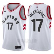 Camiseta Toronto Raptors Jonas Valanciunas #17 Association 2017-18 Blanco