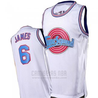 Camiseta Tune Squad Lebron James #6 Blanco