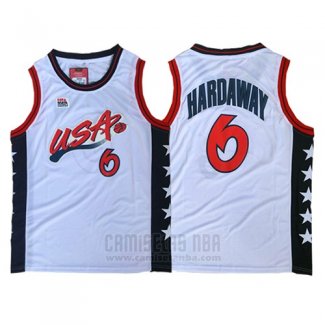 Camiseta USA 1996 Anfernee Hardaway #6 Blanco