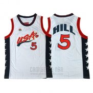 Camiseta USA 1996 Grant Hill #5 Blanco