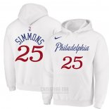 Sudaderas con Capucha Ben Simmons Philadelphia 76ers Blanco 2019-20 Ciudad