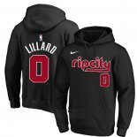 Sudaderas con Capucha Damian Lillard Portland Trail Blazers Negro 2019-20 Ciudad