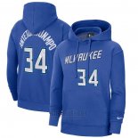 Sudaderas con Capucha Milwaukee Bucks Giannis Antetokounmpo Ciudad 2020-21 Azul