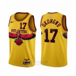 Camiseta Atlanta Hawks Onyeka Okongwu #17 Ciudad 2021-22 Amarillo