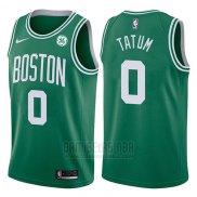 Camiseta Boston Celtics Jayson Tatum #0 2017-18 Verde