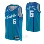 Camiseta Charlotte Hornets Jalen McDaniels #6 Ciudad 2021-22 Azul