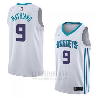 Camiseta Charlotte Hornets Mangok Mathiang #9 Association 2018 Blanco