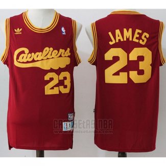 Camiseta Cleveland Cavaliers LeBron James #23 Retro Rojo2