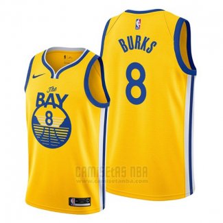 Camiseta Golden State Warriors Alec Burks #8 Statement The Bay Oro