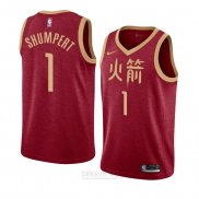 Camiseta Houston Rockets Iman Shumpert #1 Ciudad 2018-19 Rojo