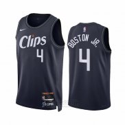 Camiseta Los Angeles Clippers Brandon Boston JR. #4 Ciudad 2023-24 Azul