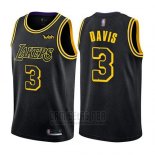 Camiseta Los Angeles Lakers Anthony Davis #3 Ciudad 2019 Negro