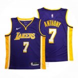 Camiseta Los Angeles Lakers Carmelo Anthony #7 Statement Violeta