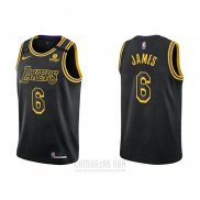 Camiseta Los Angeles Lakers LeBron James #6 Mamba 2021-22 Negro