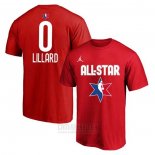 Camiseta Manga Corta All Star 2020 Portland Trail Blazers Damian Lillard Rojo