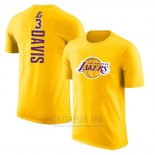 Camiseta Manga Corta Anthony Davis Los Angeles Lakers Amarillo