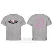 Camiseta Manga Corta Anthony Davis New Orleans Pelicans Gris Peppa Pig Cruzado