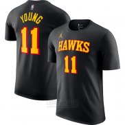 Camiseta Manga Corta Atlanta Hawks Trae Young Statement Negro