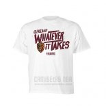 Camiseta Manga Corta Cleveland Cavaliers Blanco NBA Playoffs Slogan Whatever It Takes