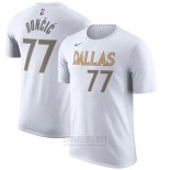 Camiseta Manga Corta Dallas Mavericks Luka Doncic Ciudad 2020-21 Blanco