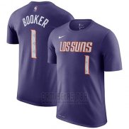 Camiseta Manga Corta Devin Booker Phoenix Suns Violeta Ciudad