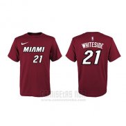 Camiseta Manga Corta Hassan Whiteside Miami Heat Rojo