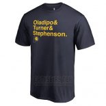 Camiseta Manga Corta Indiana Pacers Azul Marino Victor Oladipo & Myles Turner & Lance Stephenson