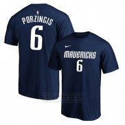 Camiseta Manga Corta Kristaps Porzingis Dallas Mavericks Azul3