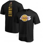 Camiseta Manga Corta Lebron James Los Angeles Lakers 2019-20 Negro