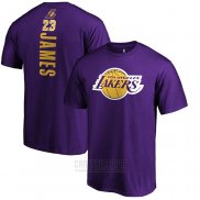Camiseta Manga Corta Lebron James Los Angeles Lakers 2019-20 Violeta