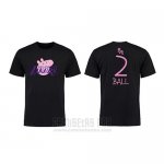 Camiseta Manga Corta Lonzo Ball Los Angeles Lakers Negro Peppa Pig Cruzado