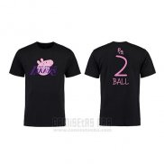 Camiseta Manga Corta Lonzo Ball Los Angeles Lakers Negro Peppa Pig Cruzado