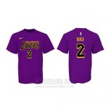 Camiseta Manga Corta Lonzo Ball Los Angeles Lakers Violeta Ciudad