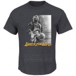Camiseta Manga Corta Los Angeles Lakers Gris Kobe Bayant Laker for Life