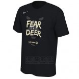 Camiseta Manga Corta Milwaukee Bucks Negro 2019 NBA Playoffs