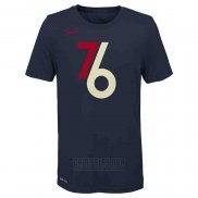 Camiseta Manga Corta Philadelphia 76ers Azul 93 2019-20 Ciudad